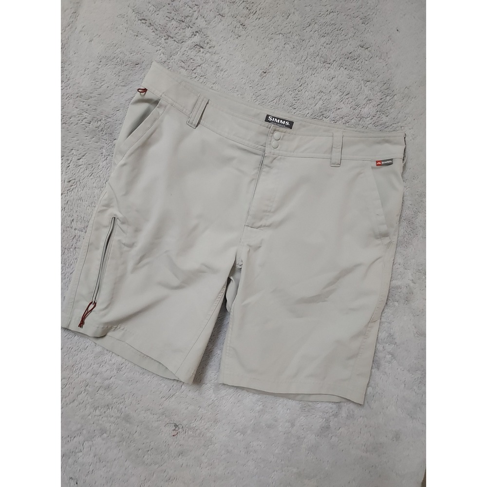 Simms Shorts Mens 36 Fishing Performance Cargo Hiking Gray Outdoor Hiking